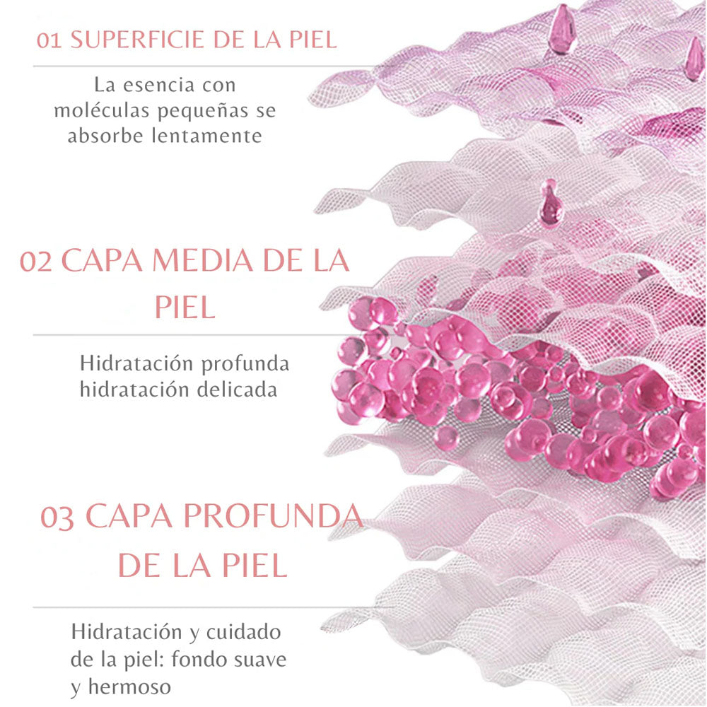 Kit skincare Biaqua 6 pasos de agua de rosas y ácido Hialurónico